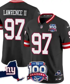 New York Giants Nike 100th Season State Patch Vapor Limited Stitched Jersey - Anthracite - Image 42