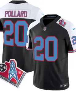 Tennessee Titans Nike 1997 Throwback Vapor Limited Stitched Jersey - Black - Image 3