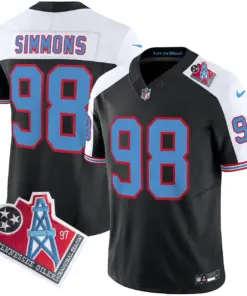Tennessee Titans Nike 1997 Throwback Vapor Limited Stitched Jersey - Black - Image 6
