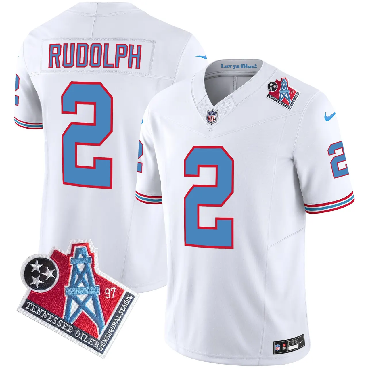 Tennessee Titans Nike 1997 Throwback Vapor Limited Stitched Jersey - Black - Image 11