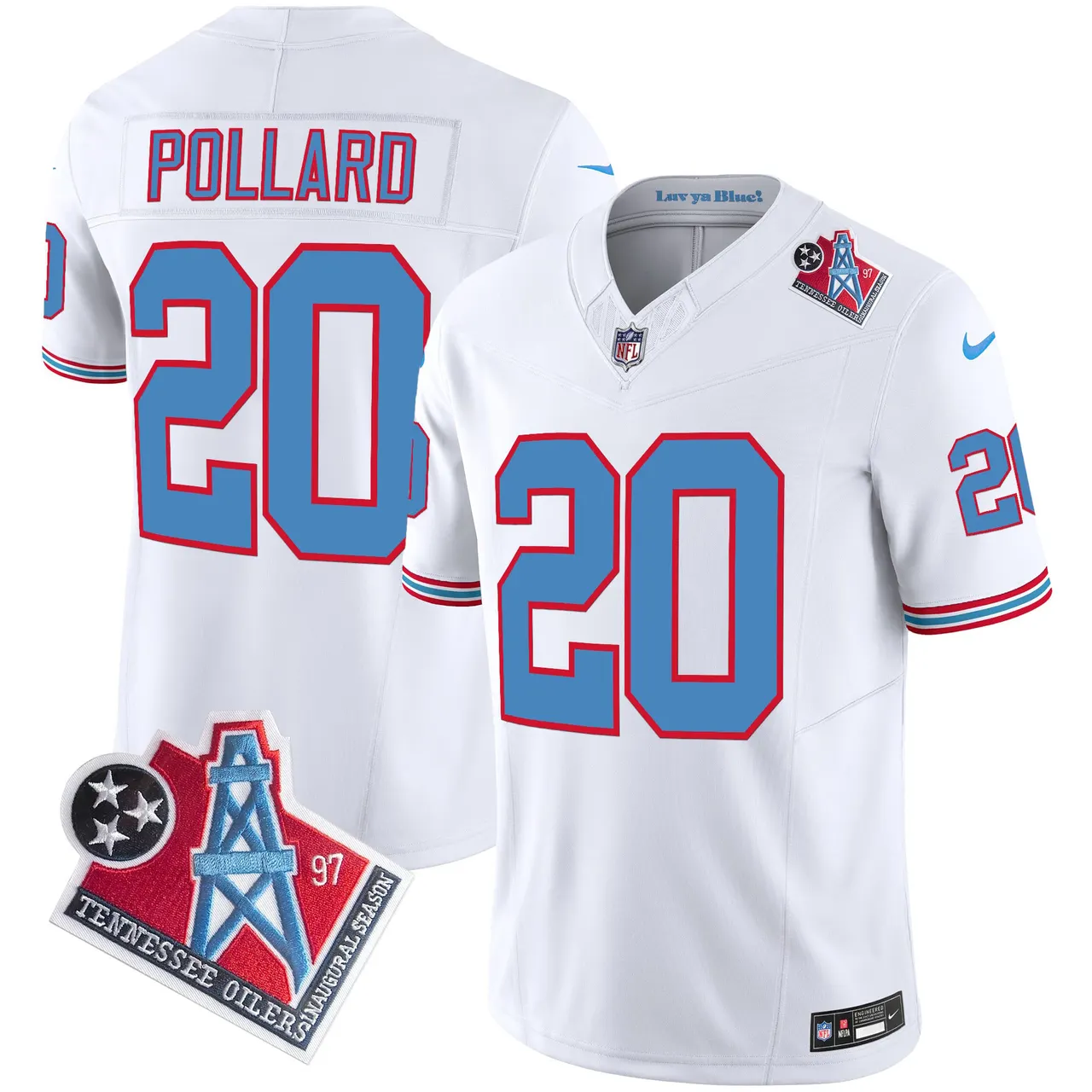 Tennessee Titans Nike 1997 Throwback Vapor Limited Stitched Jersey - Black - Image 12