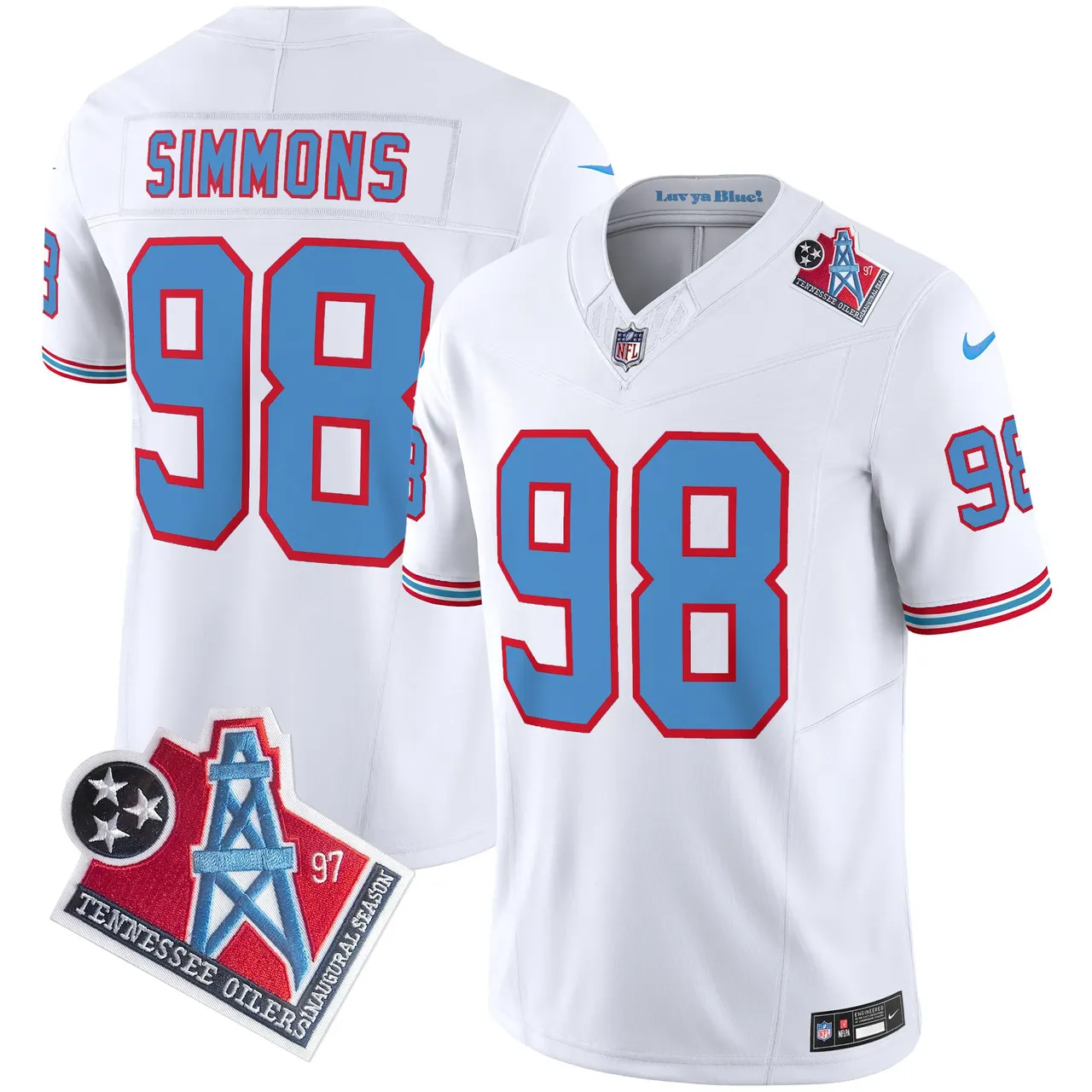 Tennessee Titans Nike 1997 Throwback Vapor Limited Stitched Jersey - Black - Image 15