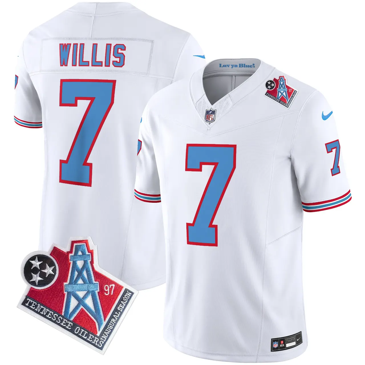 Tennessee Titans Nike 1997 Throwback Vapor Limited Stitched Jersey - Black - Image 16