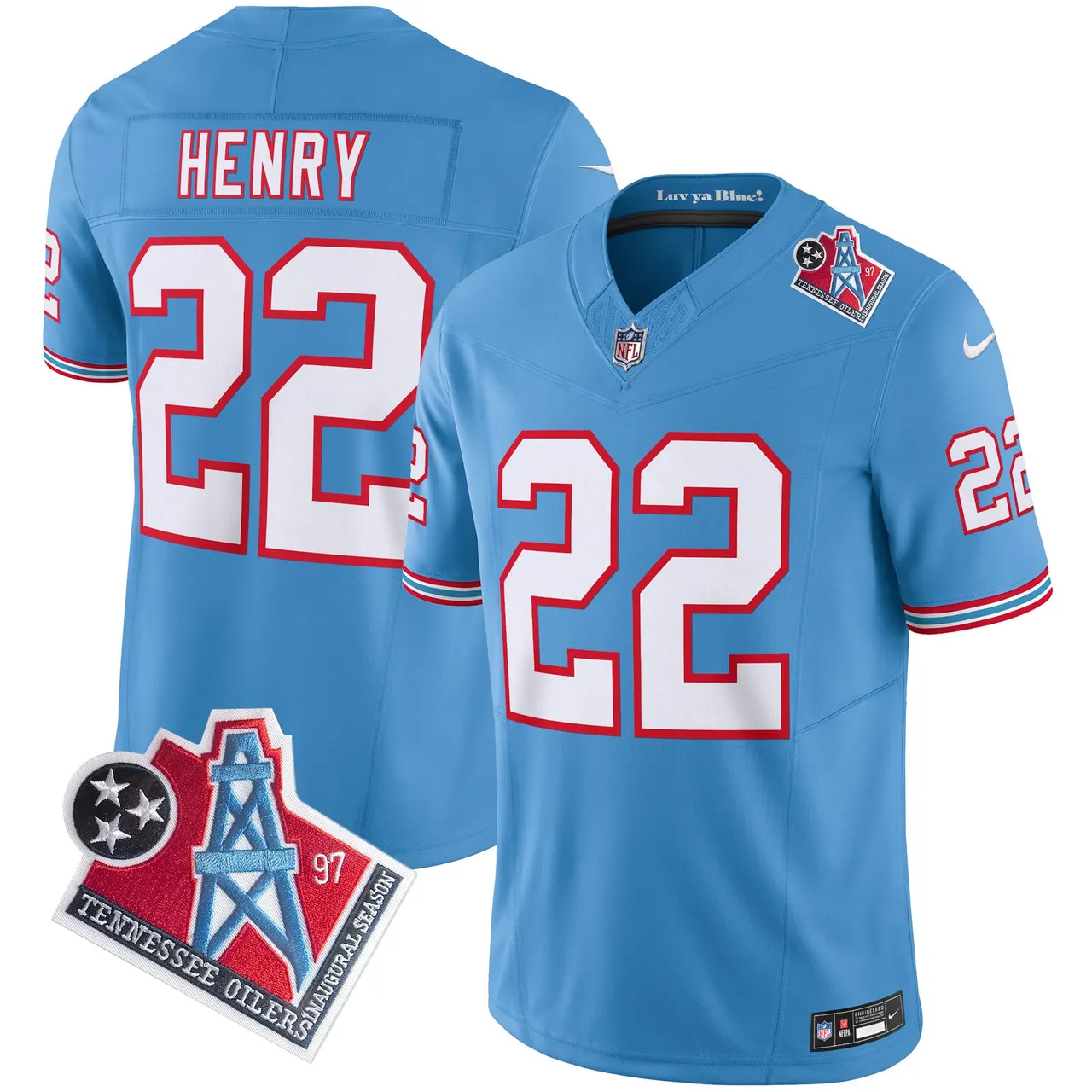 Tennessee Titans Nike 1997 Throwback Vapor Limited Stitched Jersey - Black - Image 19