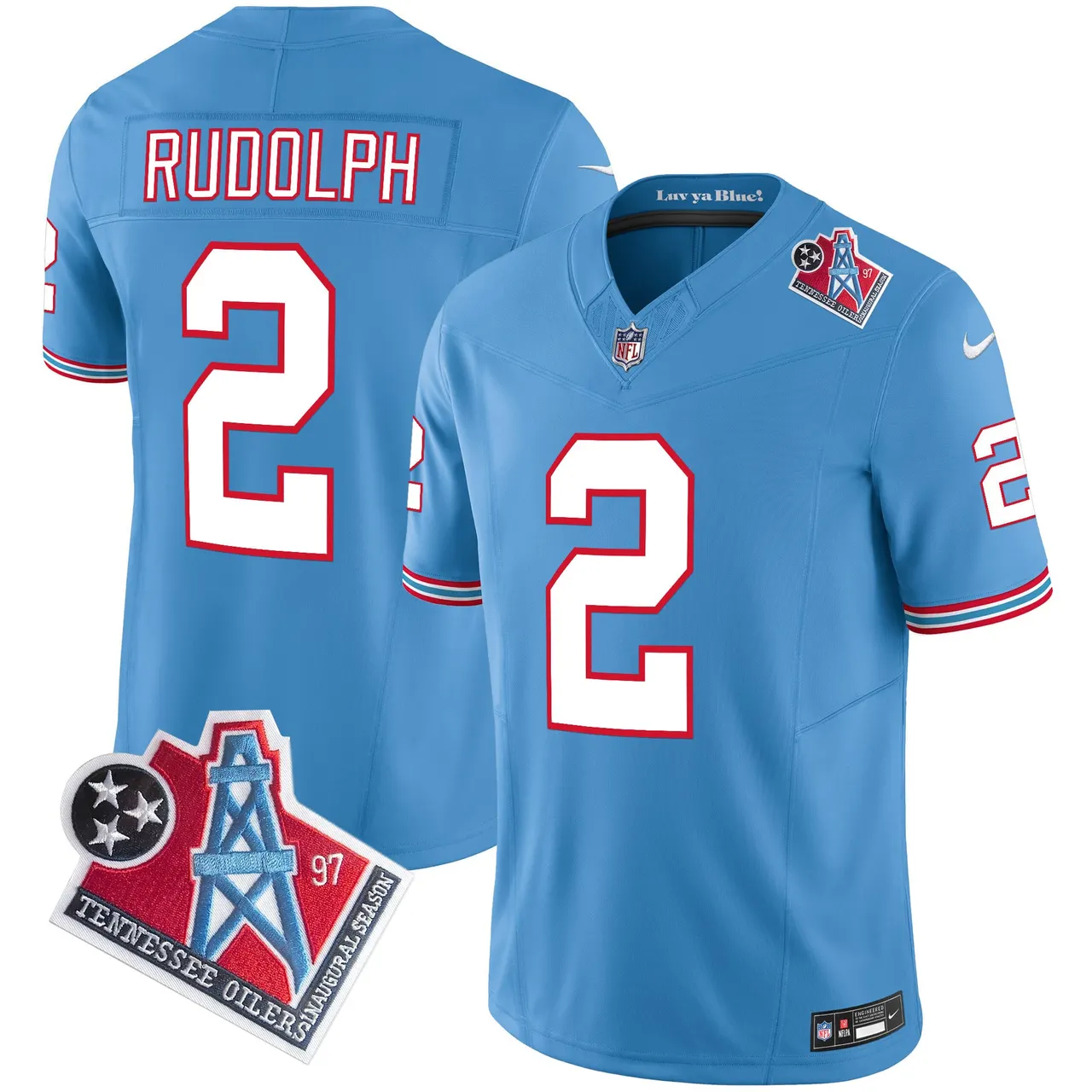 Tennessee Titans Nike 1997 Throwback Vapor Limited Stitched Jersey - Black - Image 20