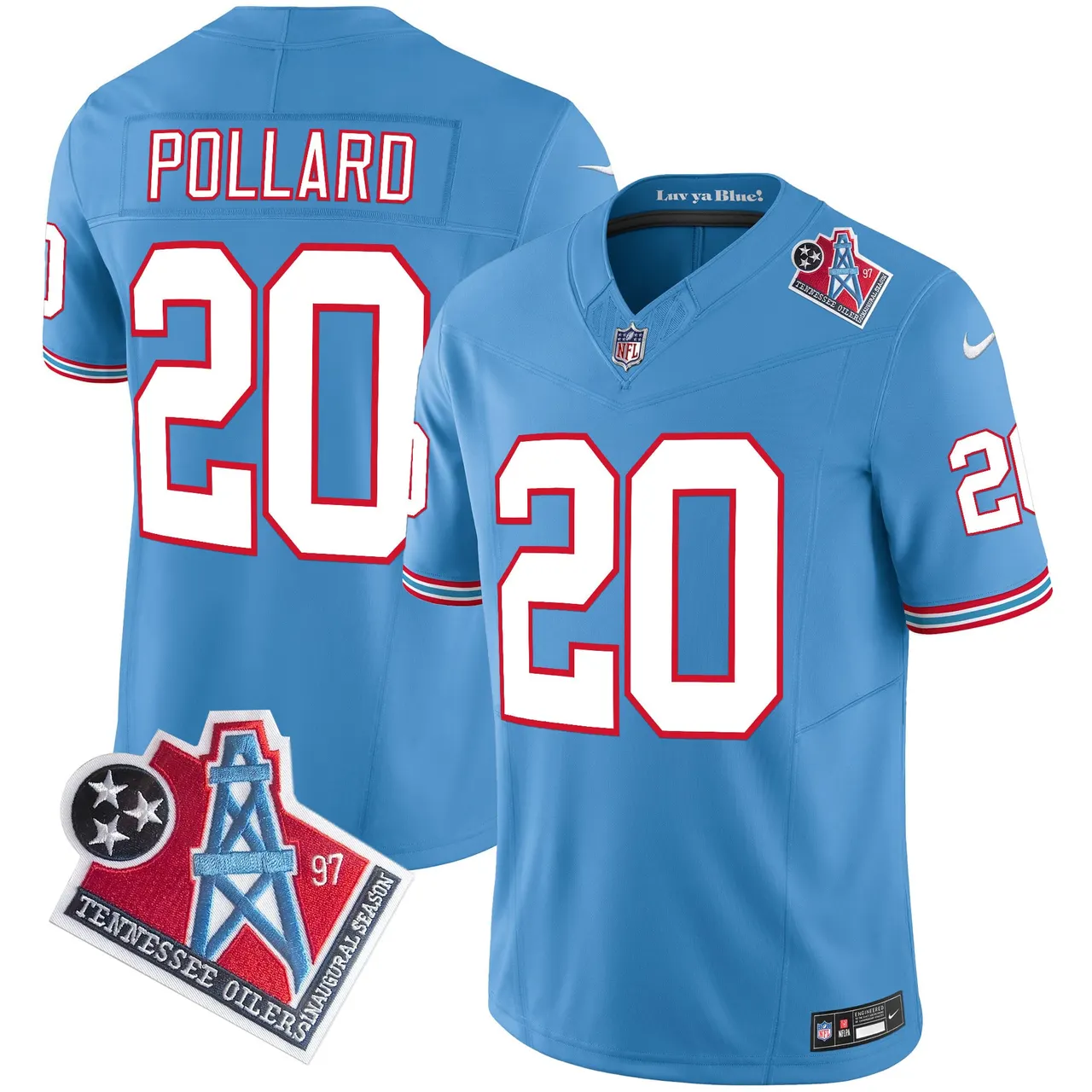 Tennessee Titans Nike 1997 Throwback Vapor Limited Stitched Jersey - Black - Image 21
