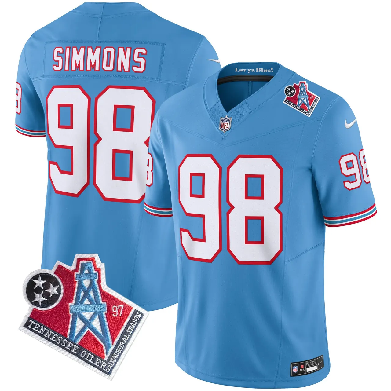 Tennessee Titans Nike 1997 Throwback Vapor Limited Stitched Jersey - Black - Image 24