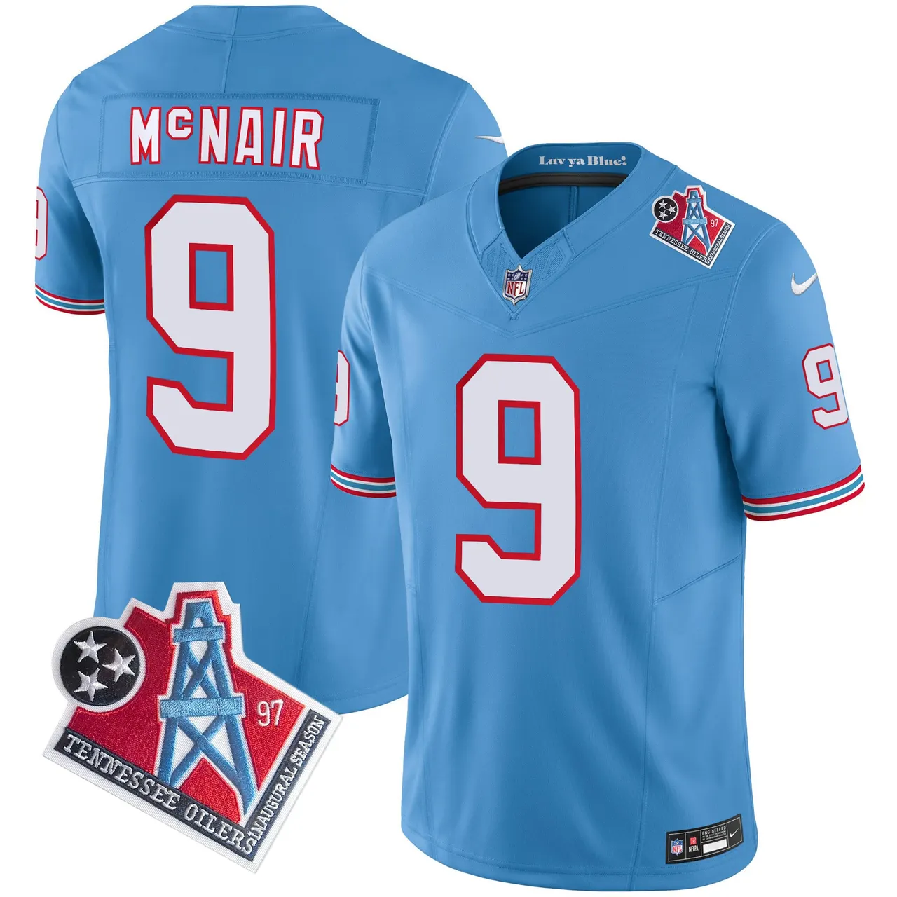 Tennessee Titans Nike 1997 Throwback Vapor Limited Stitched Jersey - Black - Image 27