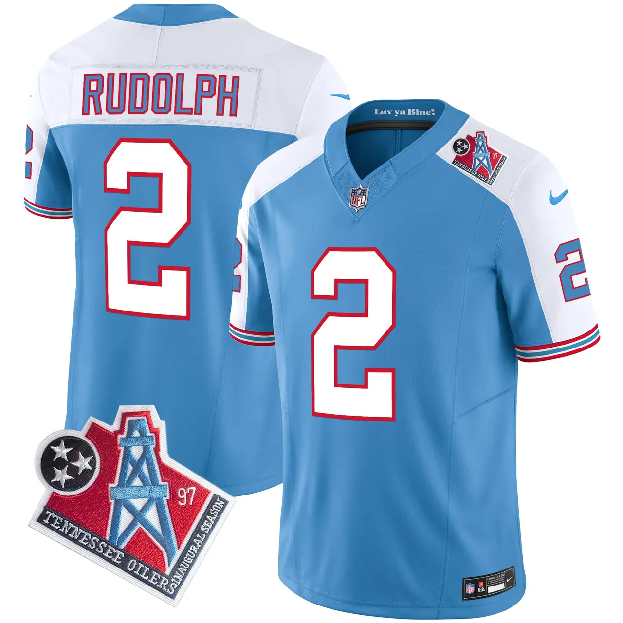Tennessee Titans Nike 1997 Throwback Vapor Limited Stitched Jersey - Black - Image 29