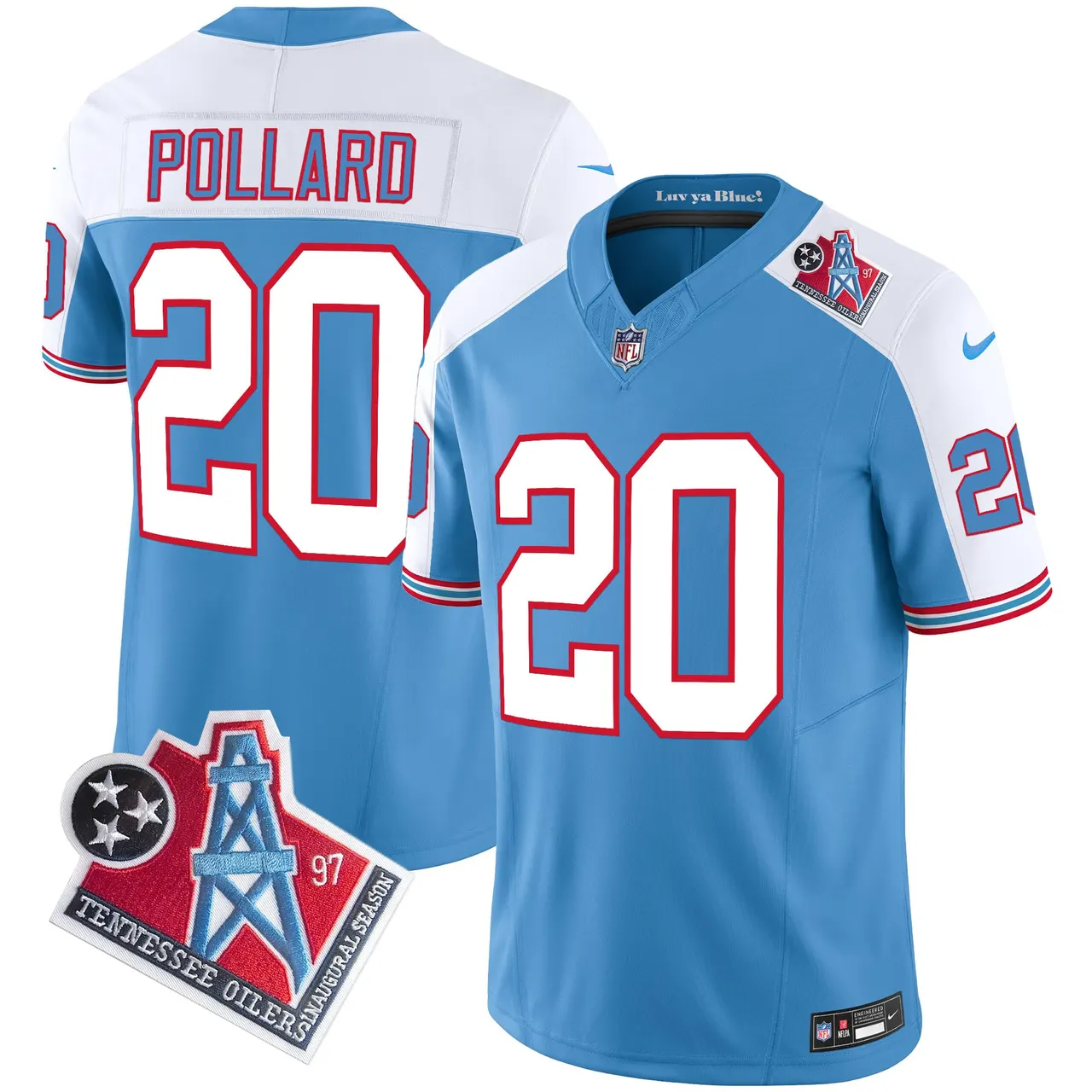 Tennessee Titans Nike 1997 Throwback Vapor Limited Stitched Jersey - Black - Image 30