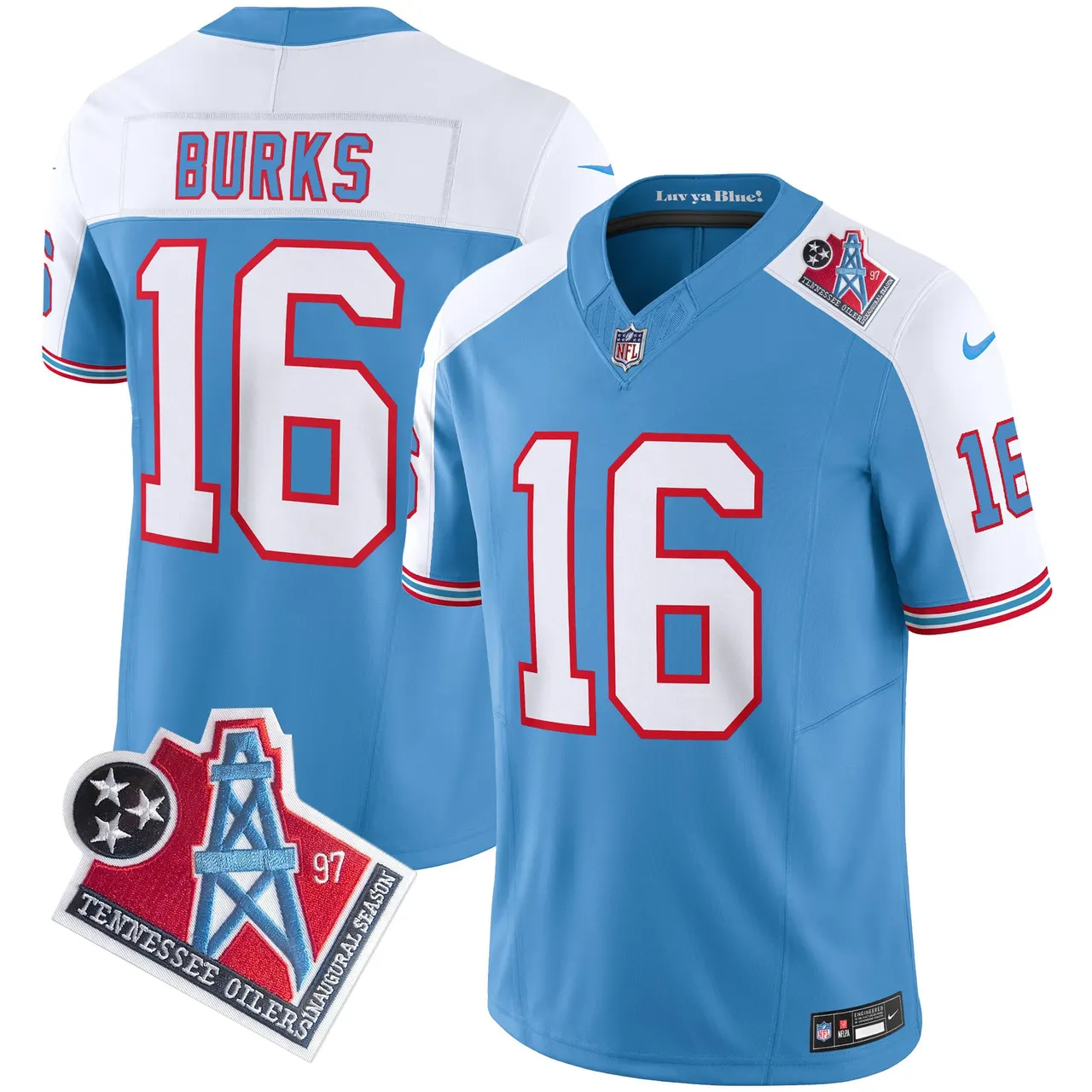 Tennessee Titans Nike 1997 Throwback Vapor Limited Stitched Jersey - Black - Image 32