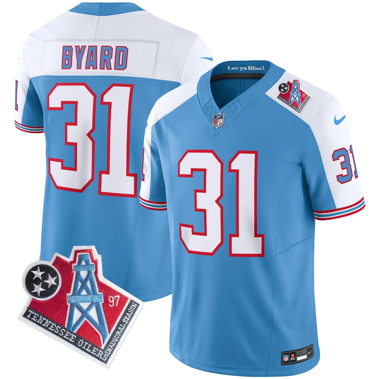 Tennessee Titans Nike 1997 Throwback Vapor Limited Stitched Jersey - Black - Image 35