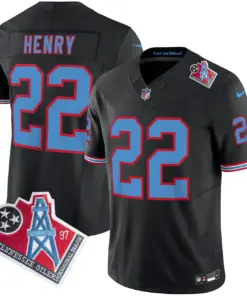 Tennessee Titans Nike 1997 Throwback Vapor Limited Stitched Jersey - Black - Image 37