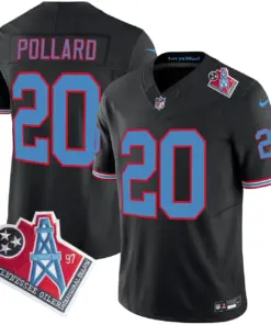 Tennessee Titans Nike 1997 Throwback Vapor Limited Stitched Jersey - Black - Image 39