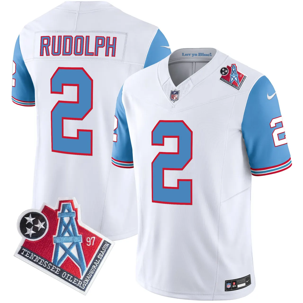 Tennessee Titans Nike 1997 Throwback Vapor Limited Stitched Jersey - Black - Image 47