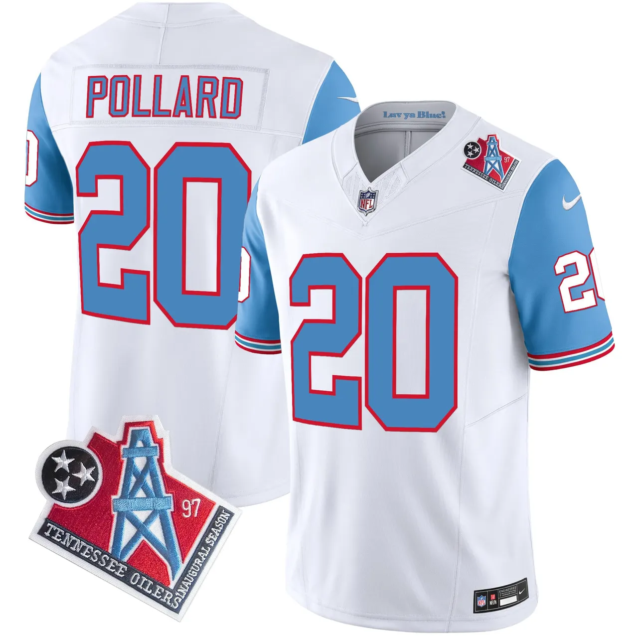 Tennessee Titans Nike 1997 Throwback Vapor Limited Stitched Jersey - Black - Image 48