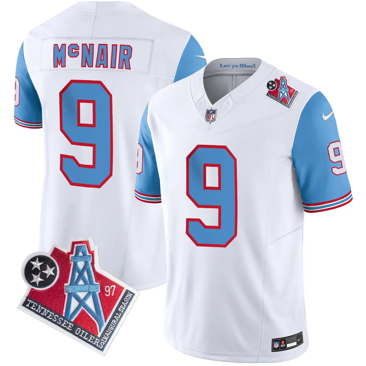 Tennessee Titans Nike 1997 Throwback Vapor Limited Stitched Jersey - Black - Image 54