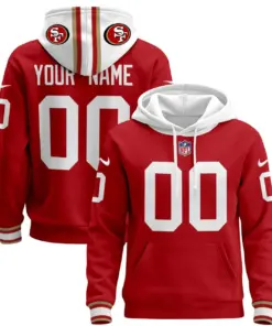 San Francisco 49ers Nike Custom Pullover Hoodie - Red