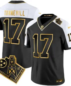 Alternative view of Tennessee Titans Nike 1997 Throwback Vapor Stitched Jersey - Black