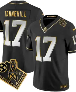 Tennessee Titans Nike 1997 Throwback Vapor Stitched Jersey - Black - Image 9