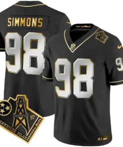 Tennessee Titans Nike 1997 Throwback Vapor Stitched Jersey - Black - Image 11