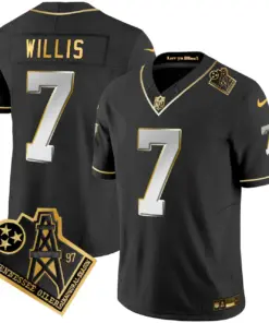 Tennessee Titans Nike 1997 Throwback Vapor Stitched Jersey - Black - Image 12