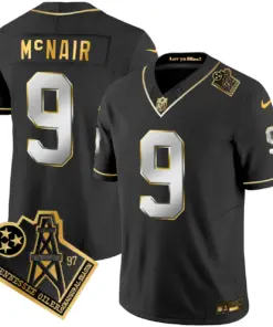 Tennessee Titans Nike 1997 Throwback Vapor Stitched Jersey - Black - Image 14