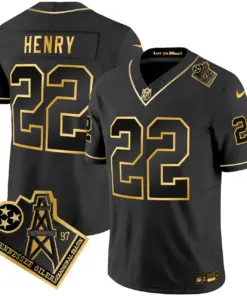 Tennessee Titans Nike 1997 Throwback Vapor Stitched Jersey - Black - Image 15