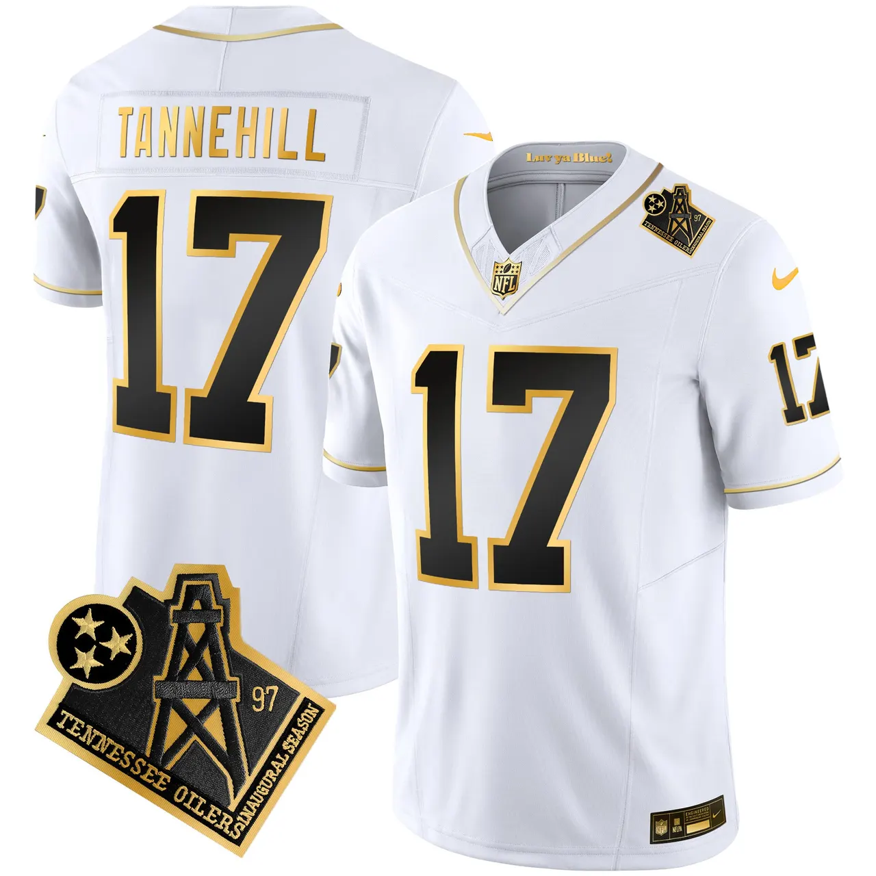Tennessee Titans Nike 1997 Throwback Vapor Stitched Jersey - Black - Image 23