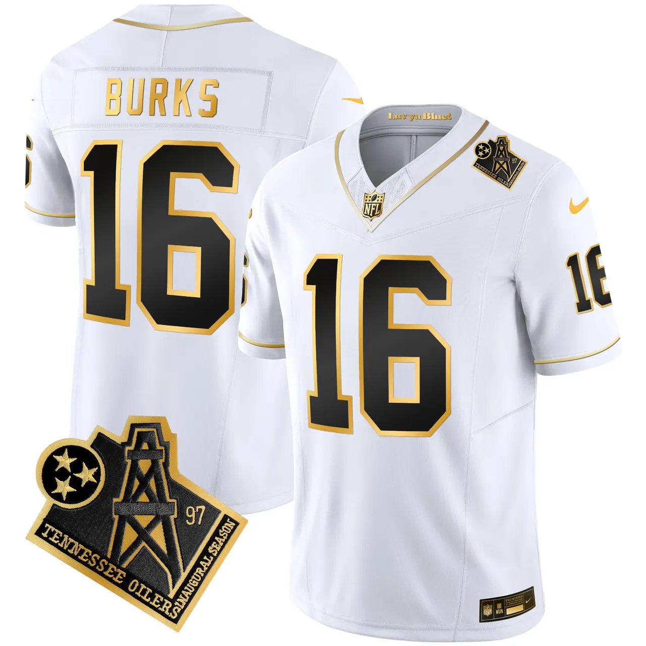 Tennessee Titans Nike 1997 Throwback Vapor Stitched Jersey - Black - Image 24