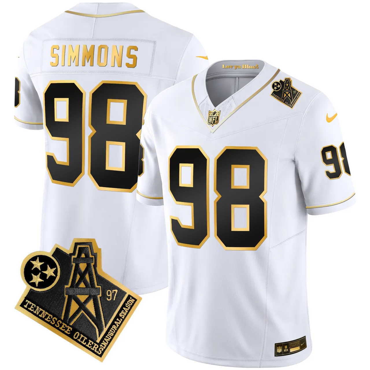 Tennessee Titans Nike 1997 Throwback Vapor Stitched Jersey - Black - Image 25