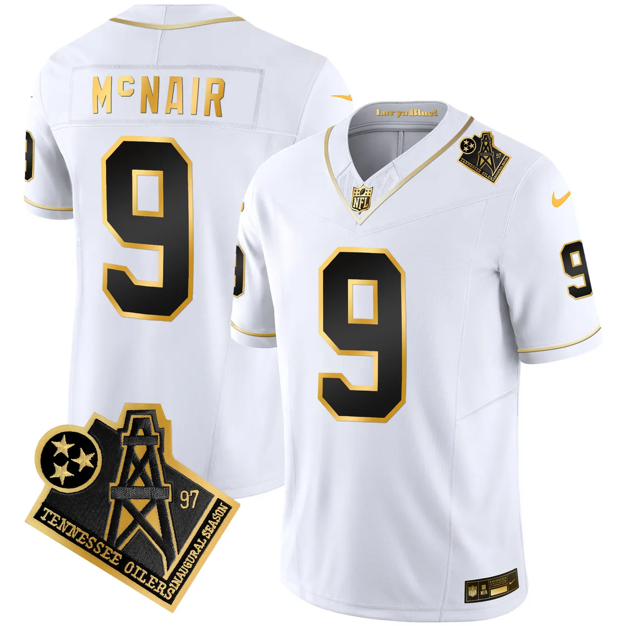 Tennessee Titans Nike 1997 Throwback Vapor Stitched Jersey - Black - Image 28