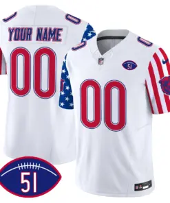 American Style Chicago Bears Nike Vapor Custom Limited Stitched Jersey - White
