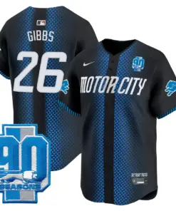 Detroit Lions Nike 90th Year Patch Vapor Premier Limited Stitched Jersey - Black - Image 7