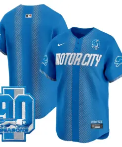 Detroit Lions Nike 90th Year Patch Vapor Premier Limited Stitched Jersey - Black - Image 24