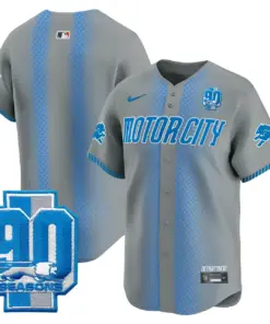 Detroit Lions Nike 90th Year Patch Vapor Premier Limited Stitched Jersey - Black - Image 32