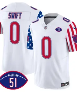 Alternative view of Chicago Bears Nike American Style Vapor Limited Stitched Jersey - White