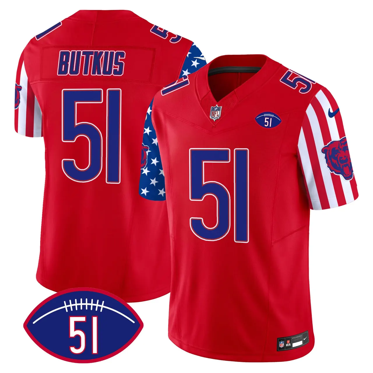 Chicago Bears Nike American Style Vapor Limited Stitched Jersey - White - Image 11