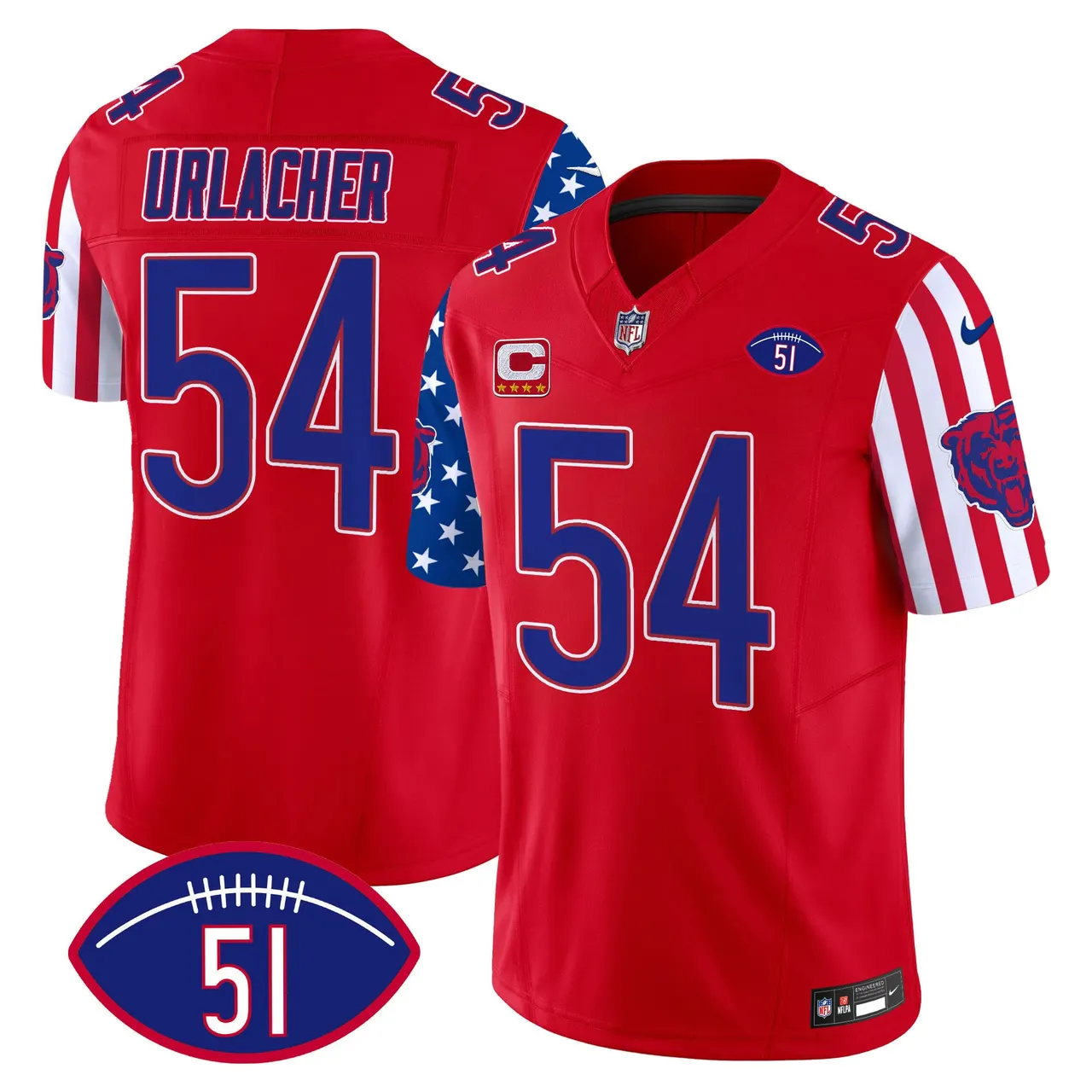 Chicago Bears Nike American Style Vapor Limited Stitched Jersey - White - Image 12