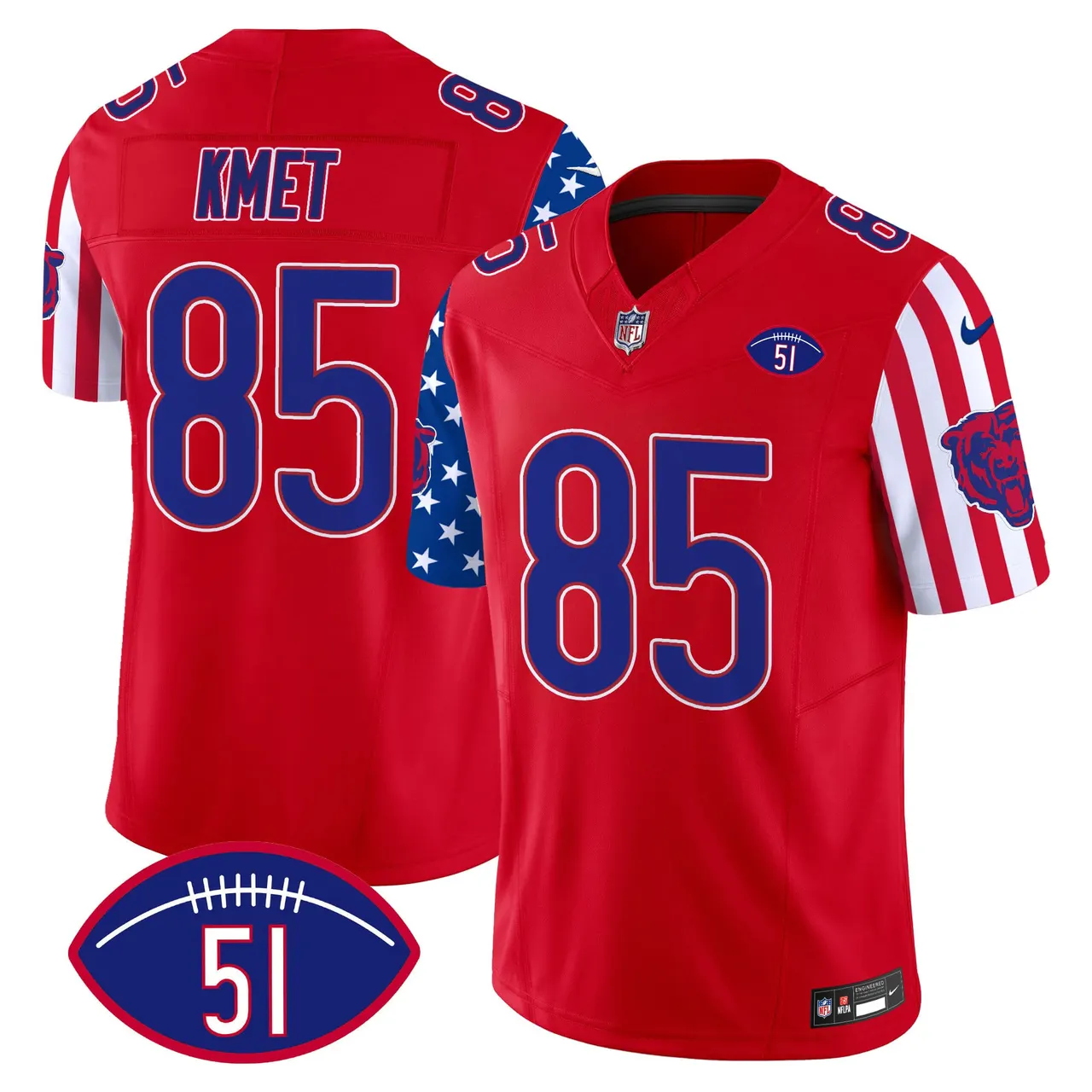 Chicago Bears Nike American Style Vapor Limited Stitched Jersey - White - Image 15
