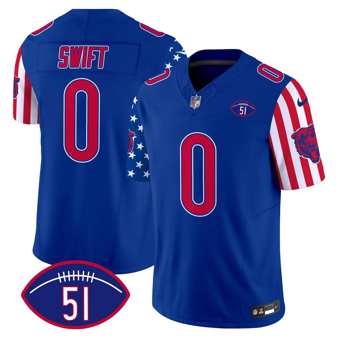 Chicago Bears Nike American Style Vapor Limited Stitched Jersey - White - Image 18