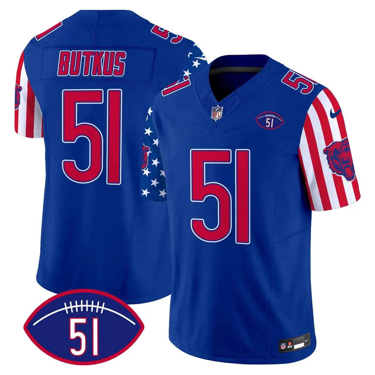 Chicago Bears Nike American Style Vapor Limited Stitched Jersey - White - Image 19