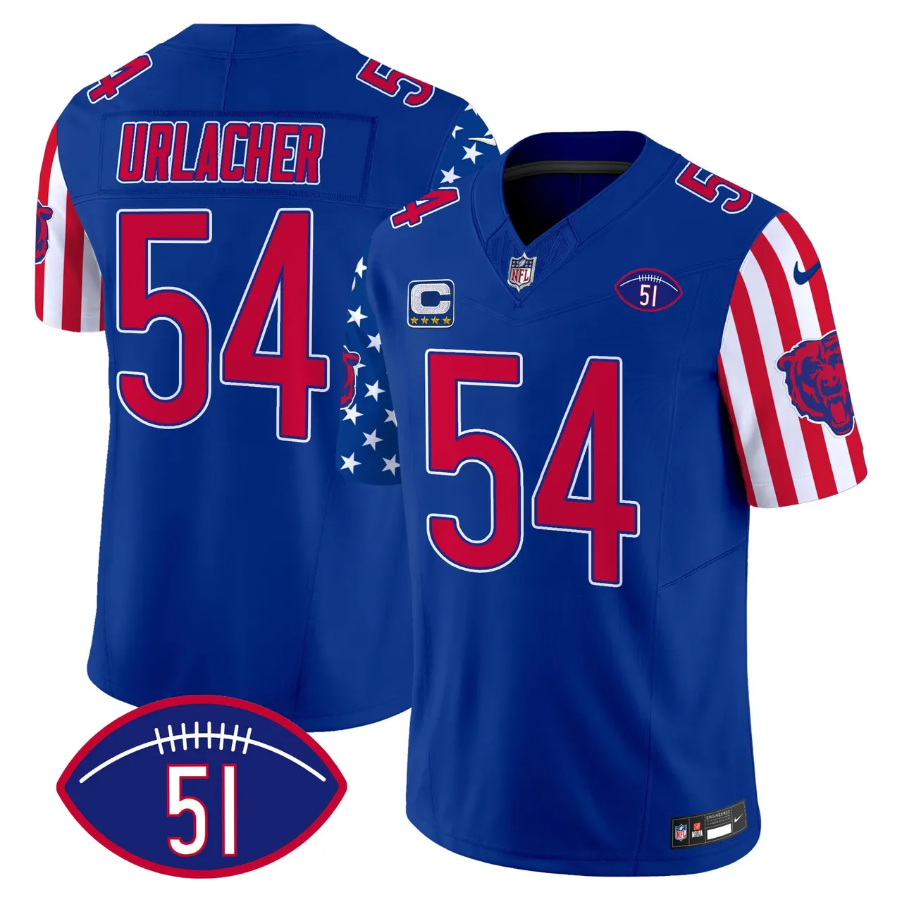 Chicago Bears Nike American Style Vapor Limited Stitched Jersey - White - Image 20