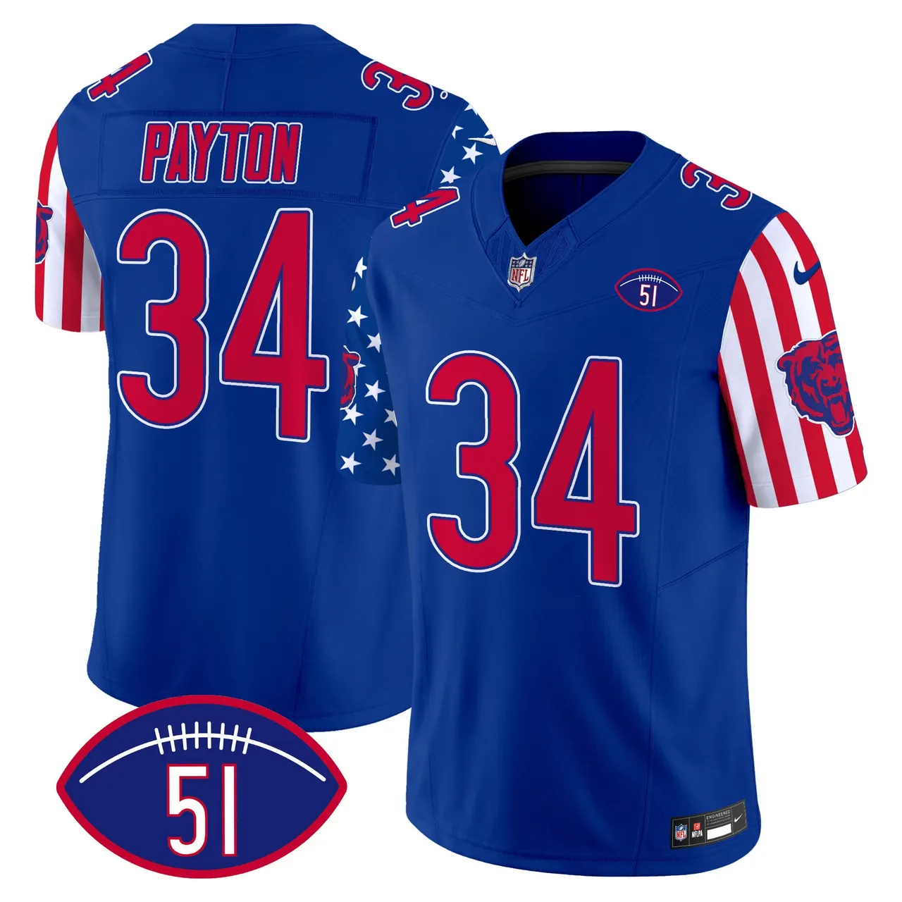 Chicago Bears Nike American Style Vapor Limited Stitched Jersey - White - Image 22