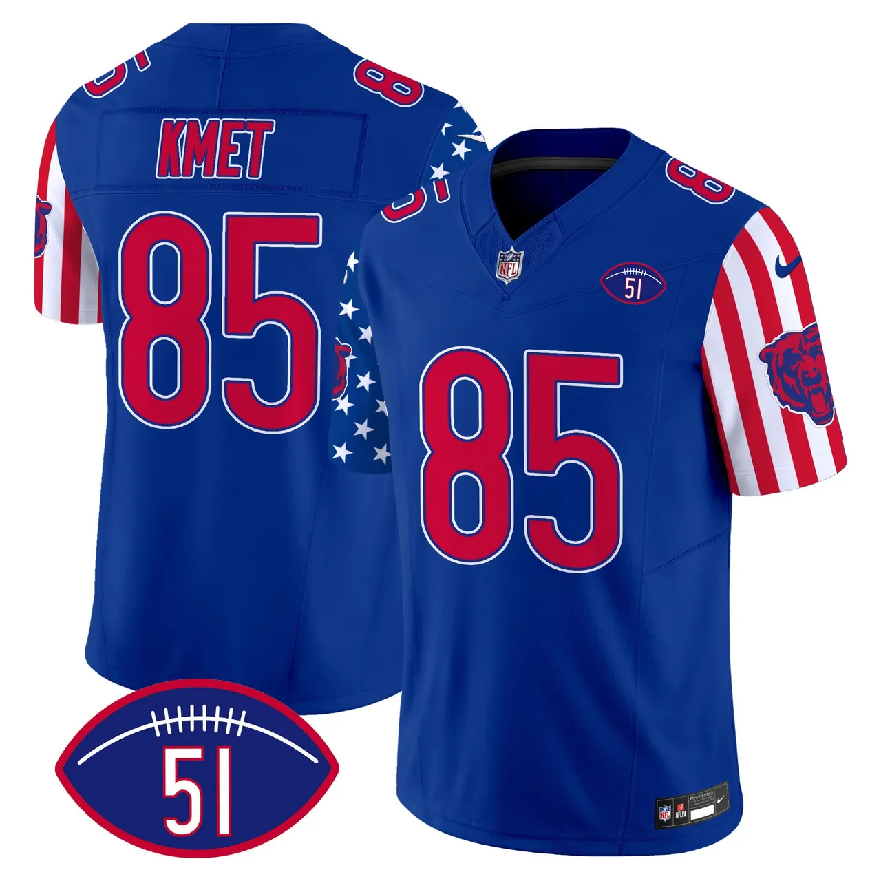 Chicago Bears Nike American Style Vapor Limited Stitched Jersey - White - Image 23