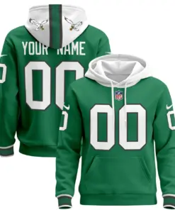 Philadelphia Eagles Nike Custom Stitched Pullover Hoodie - Kelly Green