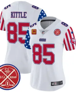 San Francisco 49ers Nike Women's American Style Vapor Limited Stitched Jersey - White - Image 4