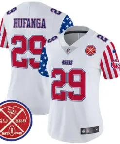 San Francisco 49ers Nike Women's American Style Vapor Limited Stitched Jersey - White - Image 10
