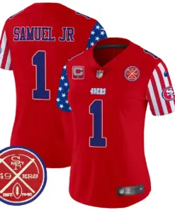 San Francisco 49ers Nike Women's American Style Vapor Limited Stitched Jersey - White - Image 13