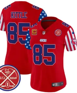 San Francisco 49ers Nike Women's American Style Vapor Limited Stitched Jersey - White - Image 15